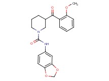 N-1,3-benzodioxol-5-yl-3-(2-methoxybenzoyl)-1-piperidinecarboxamide