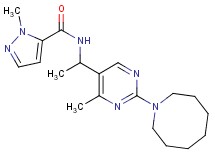 N-{1-[2-(1-azocanyl)-4-methyl-5-pyrimidinyl]ethyl}-1-methyl-1H-pyrazole-5-carboxamide