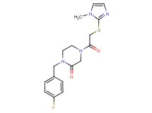 1-(4-fluorobenzyl)-4-{[(1-methyl-1H-imidazol-2-yl)thio]acetyl}-2-piperazinone trifluoroacetate