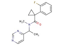 1-(2-fluorophenyl)-N-methyl-N-(1-pyrimidin-4-ylethyl)cyclopropanecarboxamide