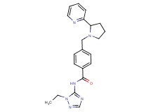 N-(1-ethyl-1H-1,2,4-triazol-5-yl)-4-[(2-pyridin-2-ylpyrrolidin-1-yl)methyl]benzamide