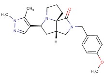 (3aS*,5S*,9aS*)-5-(1,5-dimethyl-1H-pyrazol-4-yl)-2-(4-methoxybenzyl)hexahydro-7H-pyrrolo[3,4-g]pyrrolizin-1(2H)-one