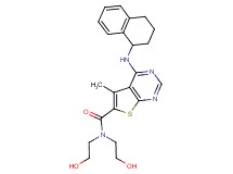 N,N-bis(2-hydroxyethyl)-5-methyl-4-(1,2,3,4-tetrahydro-1-naphthalenylamino)thieno[2,3-d]pyrimidine-6-carboxamide