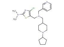 4-chloro-5-{[[(1-cyclopentyl-4-piperidinyl)methyl](3-pyridinylmethyl)amino]methyl}-N,N-dimethyl-1,3-thiazol-2-amine