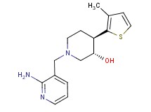 (3S*,4R*)-1-[(2-aminopyridin-3-yl)methyl]-4-(3-methyl-2-thienyl)piperidin-3-ol