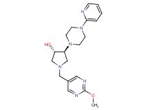 (3S*,4S*)-1-[(2-methoxy-5-pyrimidinyl)methyl]-4-[4-(2-pyridinyl)-1-piperazinyl]-3-pyrrolidinol