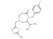 4-(4-fluorobenzyl)-3-isopropyl-1-[(5-methyl-1,3,4-thiadiazol-2-yl)methyl]-1,4-diazepan-5-one