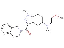 3-(3,4-dihydro-2(1H)-isoquinolinylcarbonyl)-N-(2-methoxyethyl)-N,1-dimethyl-4,5,6,7-tetrahydro-1H-indazol-5-amine