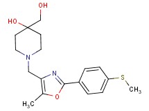 4-(hydroxymethyl)-1-({5-methyl-2-[4-(methylthio)phenyl]-1,3-oxazol-4-yl}methyl)piperidin-4-ol