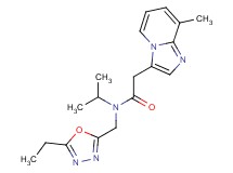 N-[(5-ethyl-1,3,4-oxadiazol-2-yl)methyl]-N-isopropyl-2-(8-methylimidazo[1,2-a]pyridin-3-yl)acetamide