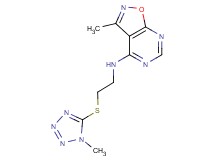 3-methyl-N-{2-[(1-methyl-1H-tetrazol-5-yl)thio]ethyl}isoxazolo[5,4-d]pyrimidin-4-amine