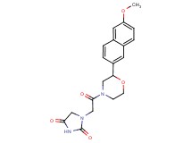 1-{2-[2-(6-methoxy-2-naphthyl)morpholin-4-yl]-2-oxoethyl}imidazolidine-2,4-dione