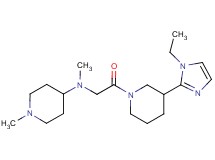 N-{2-[3-(1-ethyl-1H-imidazol-2-yl)-1-piperidinyl]-2-oxoethyl}-N,1-dimethyl-4-piperidinamine