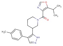 1-[(5-isopropyl-1,3-oxazol-4-yl)carbonyl]-3-[4-(4-methylphenyl)-1H-pyrazol-5-yl]piperidine