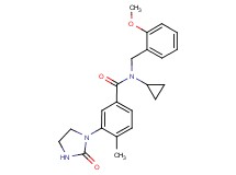N-cyclopropyl-N-(2-methoxybenzyl)-4-methyl-3-(2-oxoimidazolidin-1-yl)benzamide