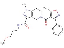 N-(3-methoxypropyl)-1-methyl-5-[(5-methyl-3-phenyl-4-isoxazolyl)carbonyl]-4,5,6,7-tetrahydro-1H-pyrazolo[4,3-c]pyridine-3-carboxamide