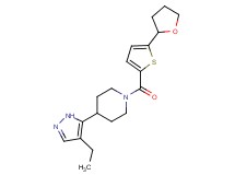 4-(4-ethyl-1H-pyrazol-5-yl)-1-{[5-(tetrahydrofuran-2-yl)-2-thienyl]carbonyl}piperidine