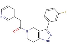 3-(3-fluorophenyl)-5-(3-pyridinylacetyl)-4,5,6,7-tetrahydro-1H-pyrazolo[4,3-c]pyridine