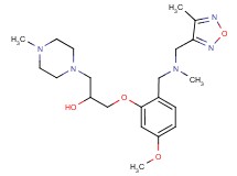 1-[5-methoxy-2-({methyl[(4-methyl-1,2,5-oxadiazol-3-yl)methyl]amino}methyl)phenoxy]-3-(4-methyl-1-piperazinyl)-2-propanol