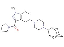5-[4-(2-adamantyl)-1-piperazinyl]-1-methyl-3-(1-pyrrolidinylcarbonyl)-4,5,6,7-tetrahydro-1H-indazole