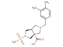 (3aR*,6aR*)-2-(3,4-dimethylbenzyl)-5-(methylsulfonyl)hexahydropyrrolo[3,4-c]pyrrole-3a(1H)-carboxylic acid