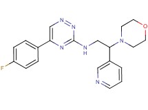5-(4-fluorophenyl)-N-[2-(4-morpholinyl)-2-(3-pyridinyl)ethyl]-1,2,4-triazin-3-amine