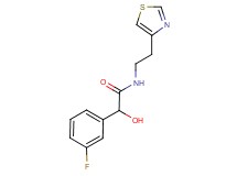 2-(3-fluorophenyl)-2-hydroxy-N-[2-(1,3-thiazol-4-yl)ethyl]acetamide