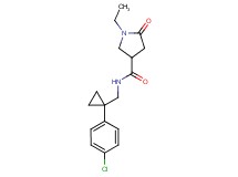N-{[1-(4-chlorophenyl)cyclopropyl]methyl}-1-ethyl-5-oxo-3-pyrrolidinecarboxamide