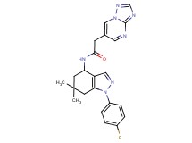 N-[1-(4-fluorophenyl)-6,6-dimethyl-4,5,6,7-tetrahydro-1H-indazol-4-yl]-2-[1,2,4]triazolo[1,5-a]pyrimidin-6-ylacetamide