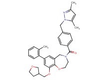 4-{4-[(3,5-dimethyl-1H-pyrazol-1-yl)methyl]benzoyl}-7-(2-methylphenyl)-9-(tetrahydro-3-furanylmethoxy)-2,3,4,5-tetrahydro-1,4-benzoxazepine