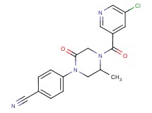 4-{4-[(5-chloro-3-pyridinyl)carbonyl]-5-methyl-2-oxo-1-piperazinyl}benzonitrile