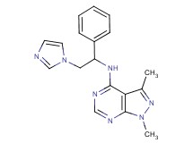 N-[2-(1H-imidazol-1-yl)-1-phenylethyl]-1,3-dimethyl-1H-pyrazolo[3,4-d]pyrimidin-4-amine