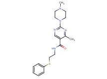 4-methyl-2-(4-methylpiperazin-1-yl)-N-[2-(phenylthio)ethyl]pyrimidine-5-carboxamide