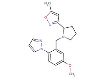 3-{1-[5-methoxy-2-(1H-pyrazol-1-yl)benzyl]pyrrolidin-2-yl}-5-methylisoxazole