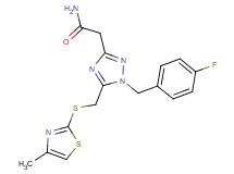 2-(1-(4-fluorobenzyl)-5-{[(4-methyl-1,3-thiazol-2-yl)thio]methyl}-1H-1,2,4-triazol-3-yl)acetamide