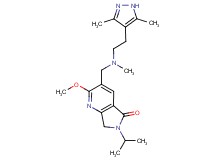 3-{[[2-(3,5-dimethyl-1H-pyrazol-4-yl)ethyl](methyl)amino]methyl}-6-isopropyl-2-methoxy-6,7-dihydro-5H-pyrrolo[3,4-b]pyridin-5-one