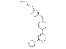 4-(1-{[3-(2-methoxyethyl)-1,2,4-oxadiazol-5-yl]methyl}-4-piperidinyl)-6-(1-pyrrolidinyl)pyrimidine