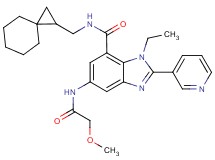 1-ethyl-5-[(methoxyacetyl)amino]-2-(3-pyridinyl)-N-(spiro[2.5]oct-1-ylmethyl)-1H-benzimidazole-7-carboxamide
