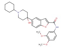5-(1-cyclohexyl-4-hydroxy-4-piperidinyl)-N-(3,4-dimethoxyphenyl)-1-benzofuran-2-carboxamide