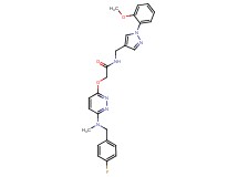 2-({6-[(4-fluorobenzyl)(methyl)amino]-3-pyridazinyl}oxy)-N-{[1-(2-methoxyphenyl)-1H-pyrazol-4-yl]methyl}acetamide