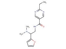 N-[2-(dimethylamino)-2-(2-furyl)ethyl]-2-ethylpyrimidine-5-carboxamide