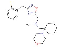 1-[3-(2-fluorobenzyl)-1,2,4-oxadiazol-5-yl]-N-methyl-N-{[1-(4-morpholinyl)cyclohexyl]methyl}methanamine