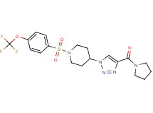 4-[4-(1-pyrrolidinylcarbonyl)-1H-1,2,3-triazol-1-yl]-1-{[4-(trifluoromethoxy)phenyl]sulfonyl}piperidine