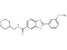 2-(3-methoxyphenyl)-N-(tetrahydro-2H-pyran-4-ylmethyl)-1,3-benzoxazole-6-carboxamide