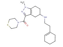 N-[2-(1-cyclohexen-1-yl)ethyl]-1-methyl-3-(4-thiomorpholinylcarbonyl)-4,5,6,7-tetrahydro-1H-indazol-5-amine