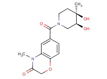6-{[(3S*,4R*)-3,4-dihydroxy-4-methylpiperidin-1-yl]carbonyl}-4-methyl-2H-1,4-benzoxazin-3(4H)-one