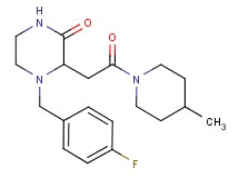 4-(4-fluorobenzyl)-3-[2-(4-methyl-1-piperidinyl)-2-oxoethyl]-2-piperazinone