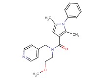 N-(2-methoxyethyl)-2,5-dimethyl-1-phenyl-N-(pyridin-4-ylmethyl)-1H-pyrrole-3-carboxamide