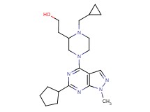 2-[4-(6-cyclopentyl-1-methyl-1H-pyrazolo[3,4-d]pyrimidin-4-yl)-1-(cyclopropylmethyl)-2-piperazinyl]ethanol