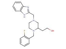 2-[4-(1H-benzimidazol-2-ylmethyl)-1-(2-fluorobenzyl)-2-piperazinyl]ethanol